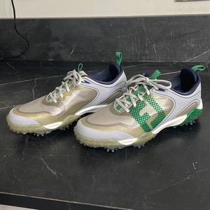 Footjoy Freestyle 2.0 sz 9 Grey with green and blue accent golf shoes. Like new